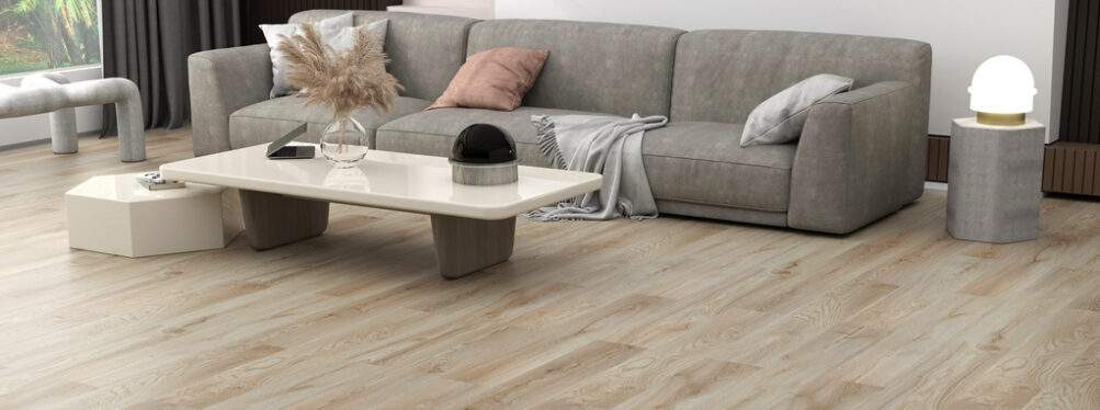 living room with luxury vinyl flooring